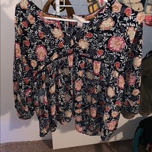 Flowery printed shirt